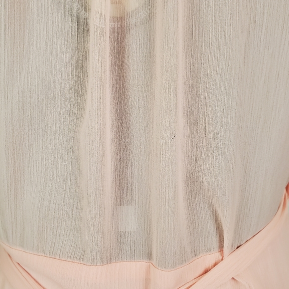 LAST CHANCE WAYF Meryl blush wrap dress short sleeve hi-lo Med - Picture 10 of 11